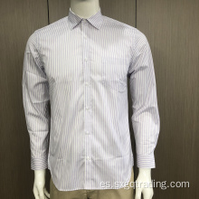 Camisa hombre raya manga larga cuello alto